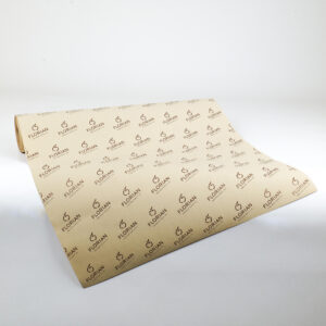 RLX PAPIER KRAFT 70CMX100M / 70GRS/M² APLAT BEIGE IMP. MARRON FLORIAN